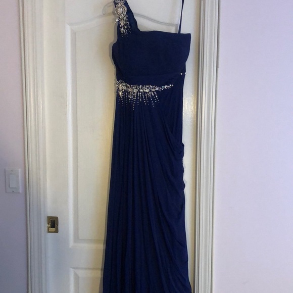 Blue evening dress